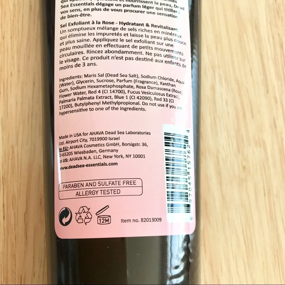 Rose Salt Scrub Dead Sea Essentials by Ahava